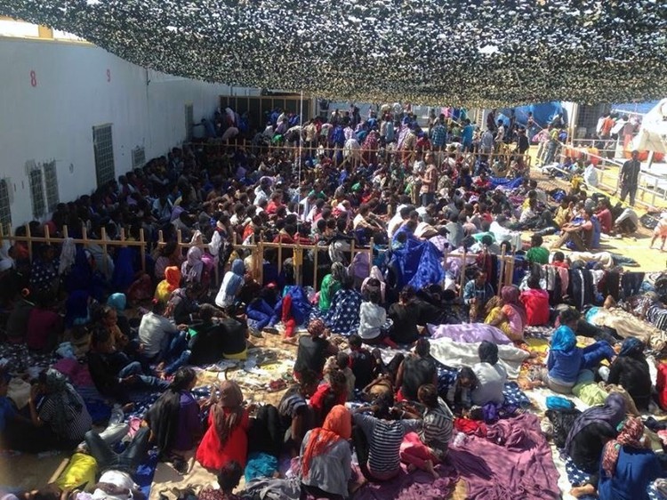 Rescued migrants aboard Siem Pilot