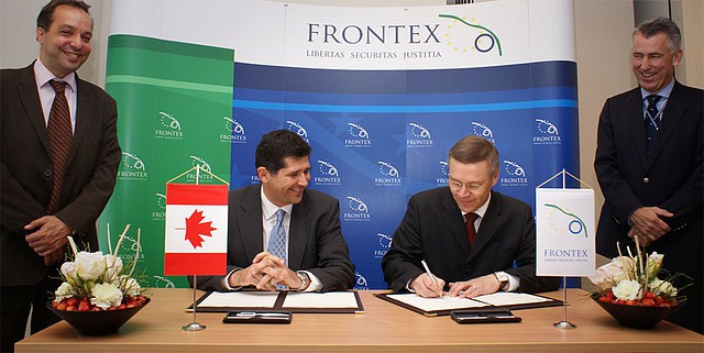 Executive Vice-President Mr. Luc Portelance and Frontex Executive Director Ilkka Laitinen.